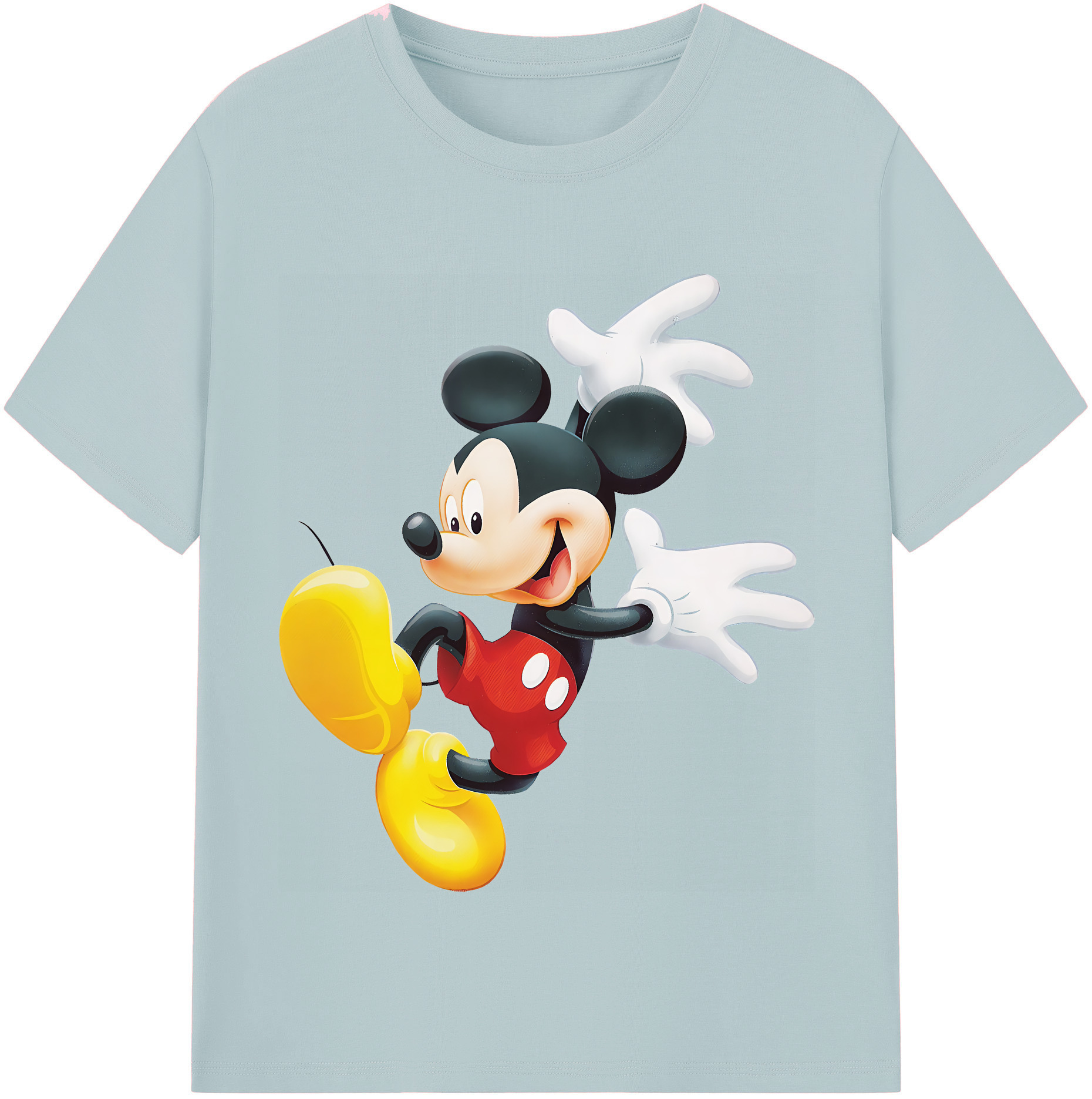 （画像用） ミッキーマウス Mickey Mouse 綿100％半袖Tシャツ（フロントプリント）